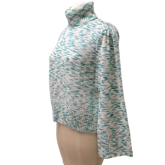 LC Lauren Conrad | Space Dye Turtleneck Knit Green/Tan XXL - Picture 2 of 12